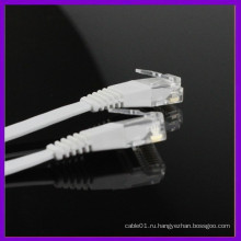 Гибкий белый коммутационный кабель Cat6 rj45 utp ftp